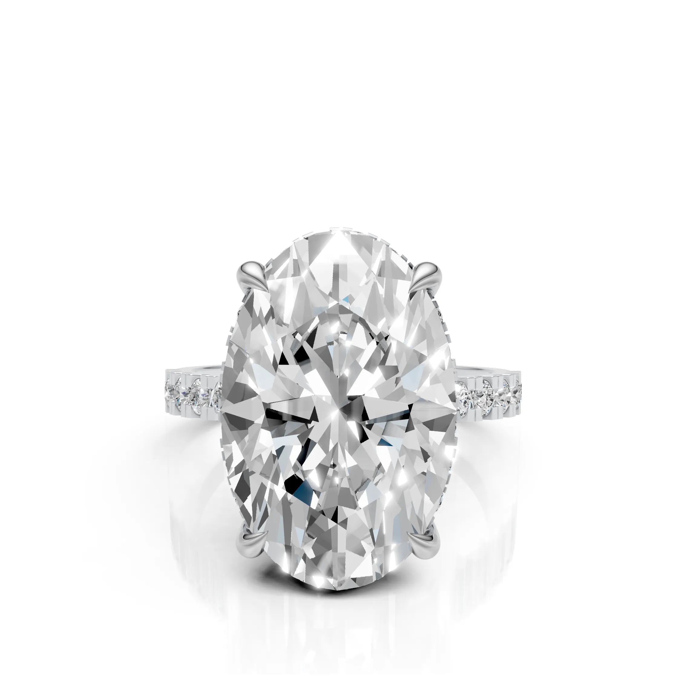 7 CT Oval Cut  Engagement Ring