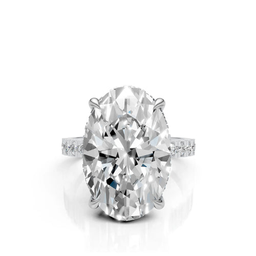 7 CT Oval Cut  Engagement Ring