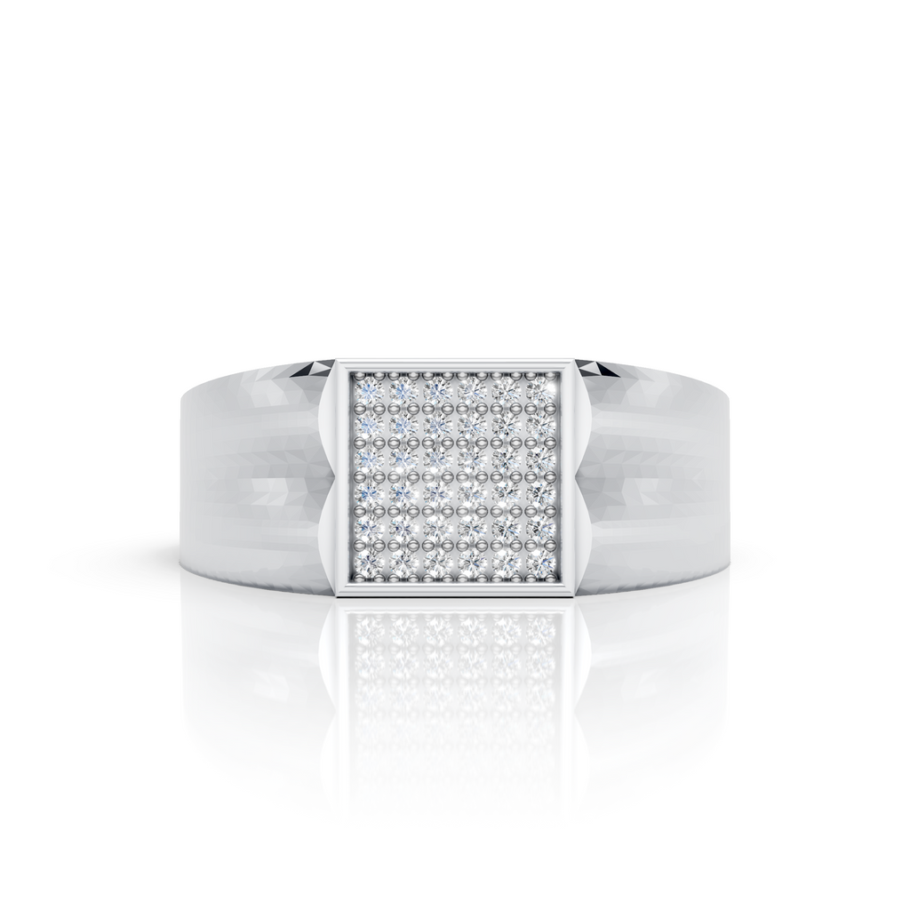 Hammered Halo Ring