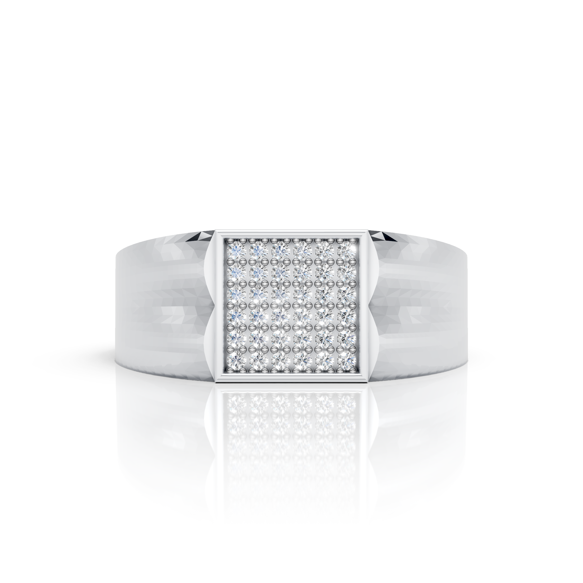 Hammered Halo Ring