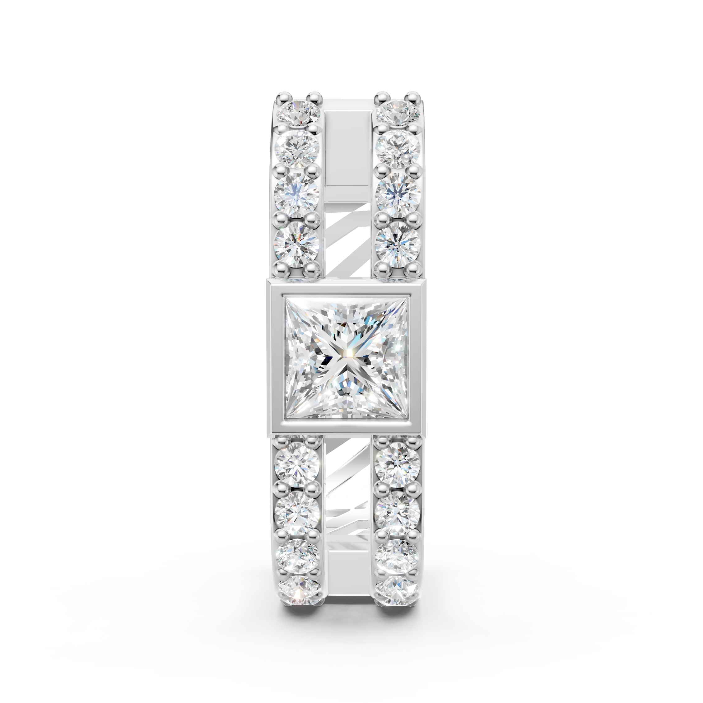 Princess Cut Bali Earring (1 PC)