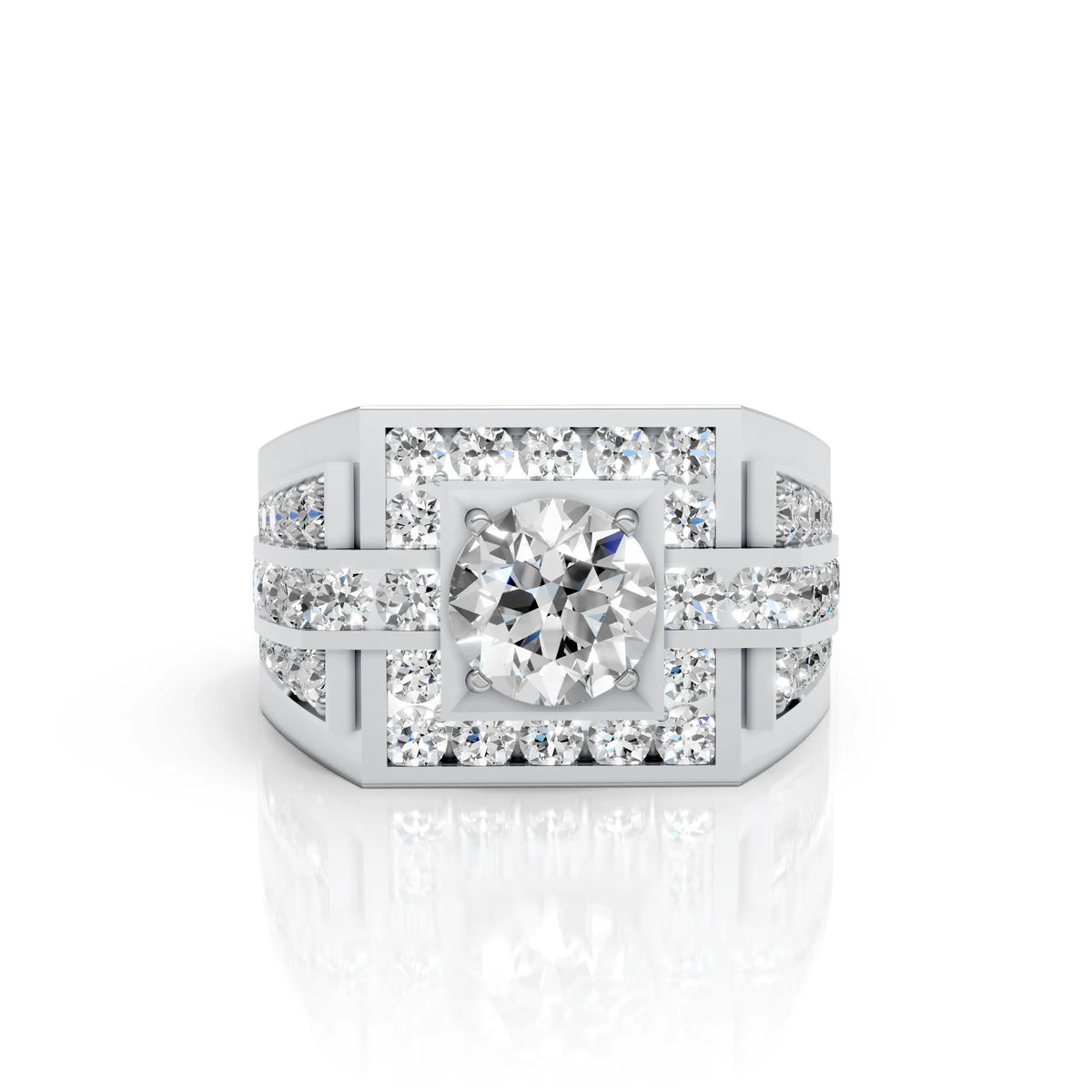 Imperial Fortress Diamond Men's Ring