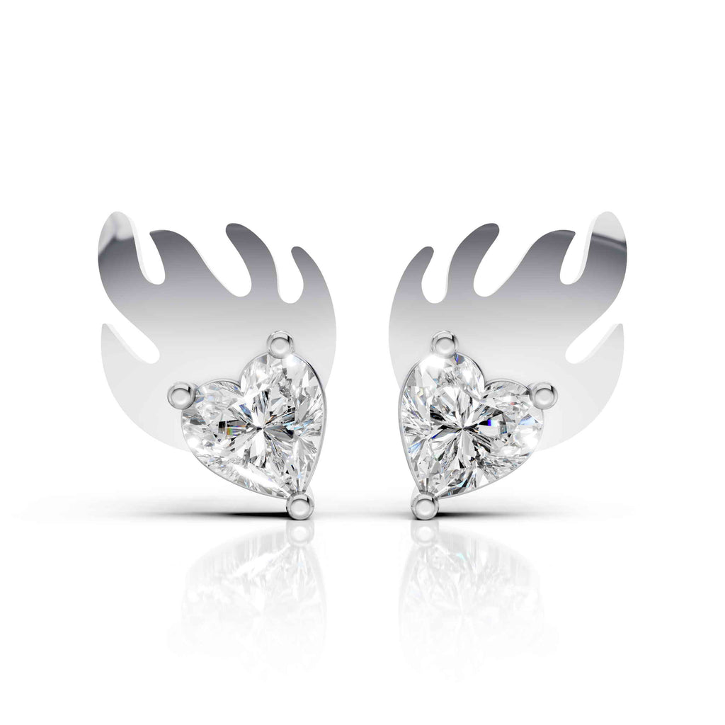 Flame Heart Earrings (1 Pair)