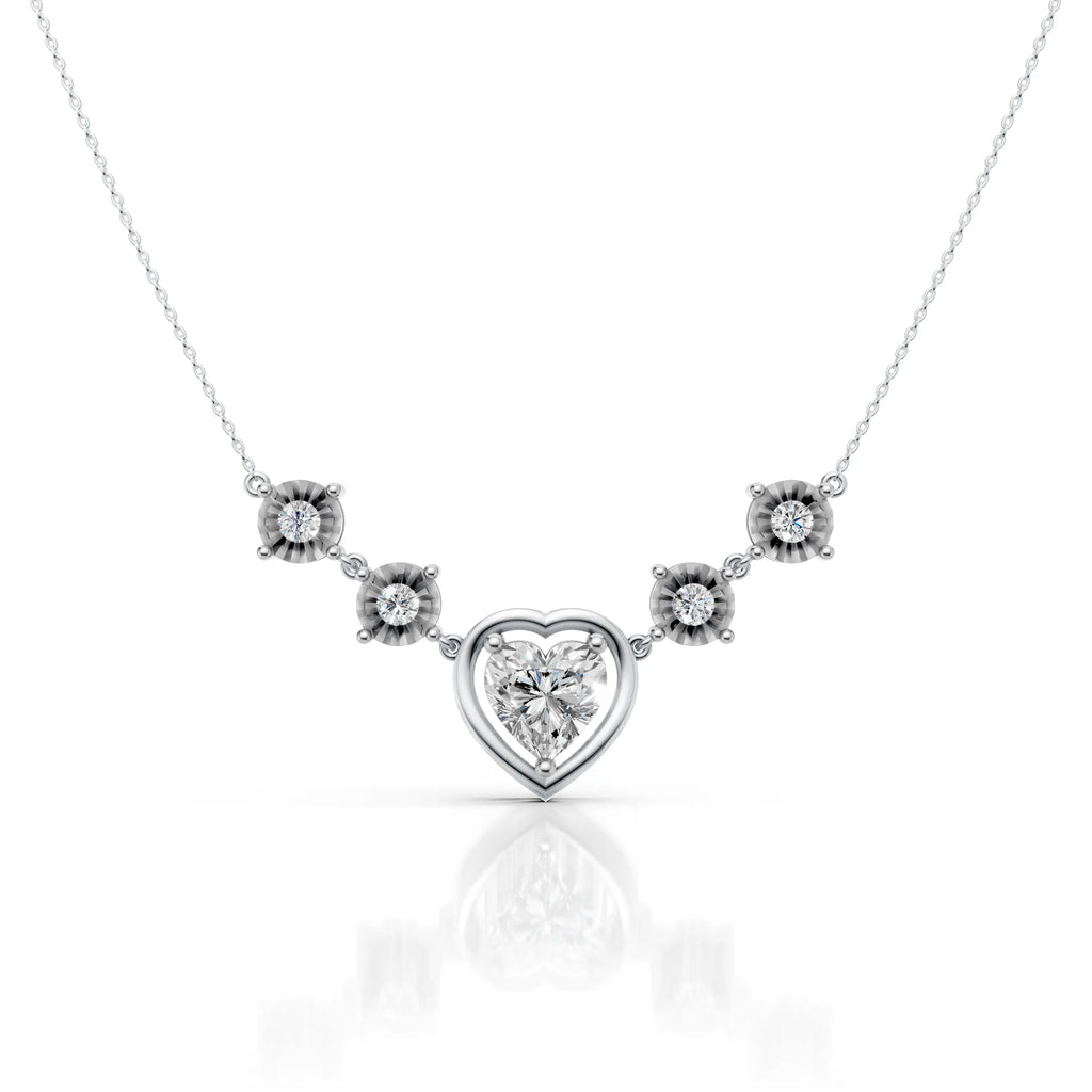 Heart Shaped Diamond Pendant