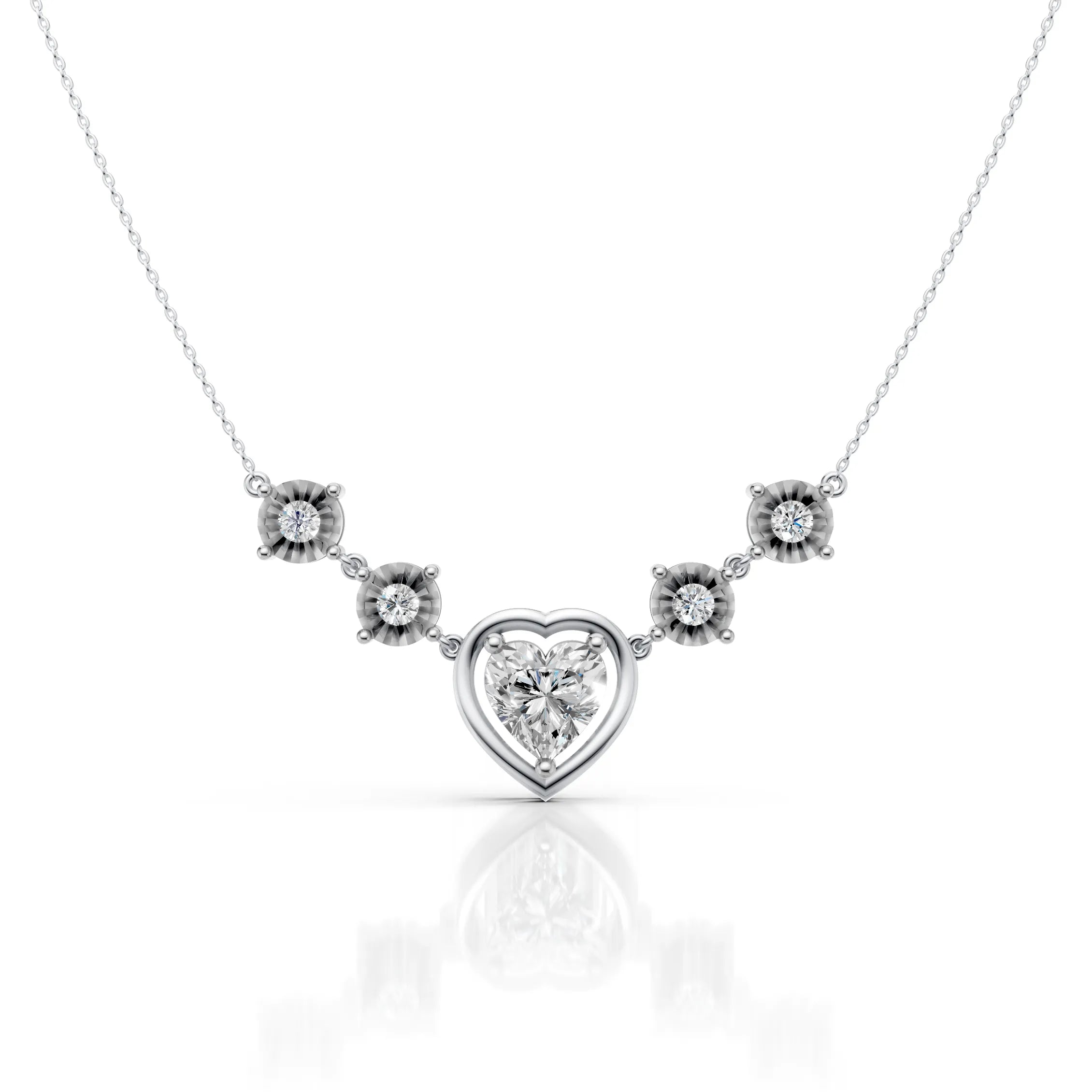 Heart Shaped Diamond Pendant