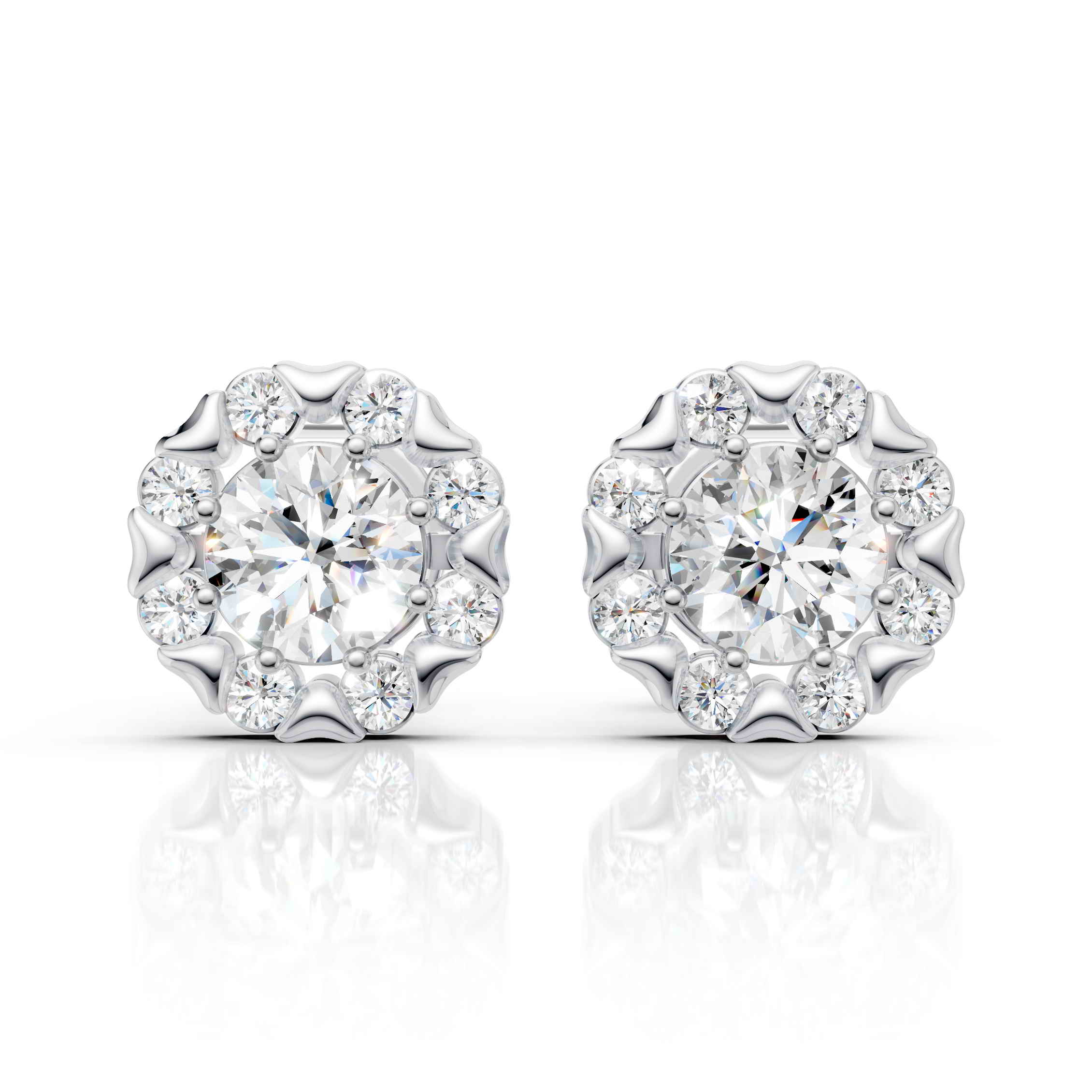 Snow Blossom Diamond Earrings (1 Pair)