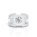 Modern Orbit Solitaire Men's Ring