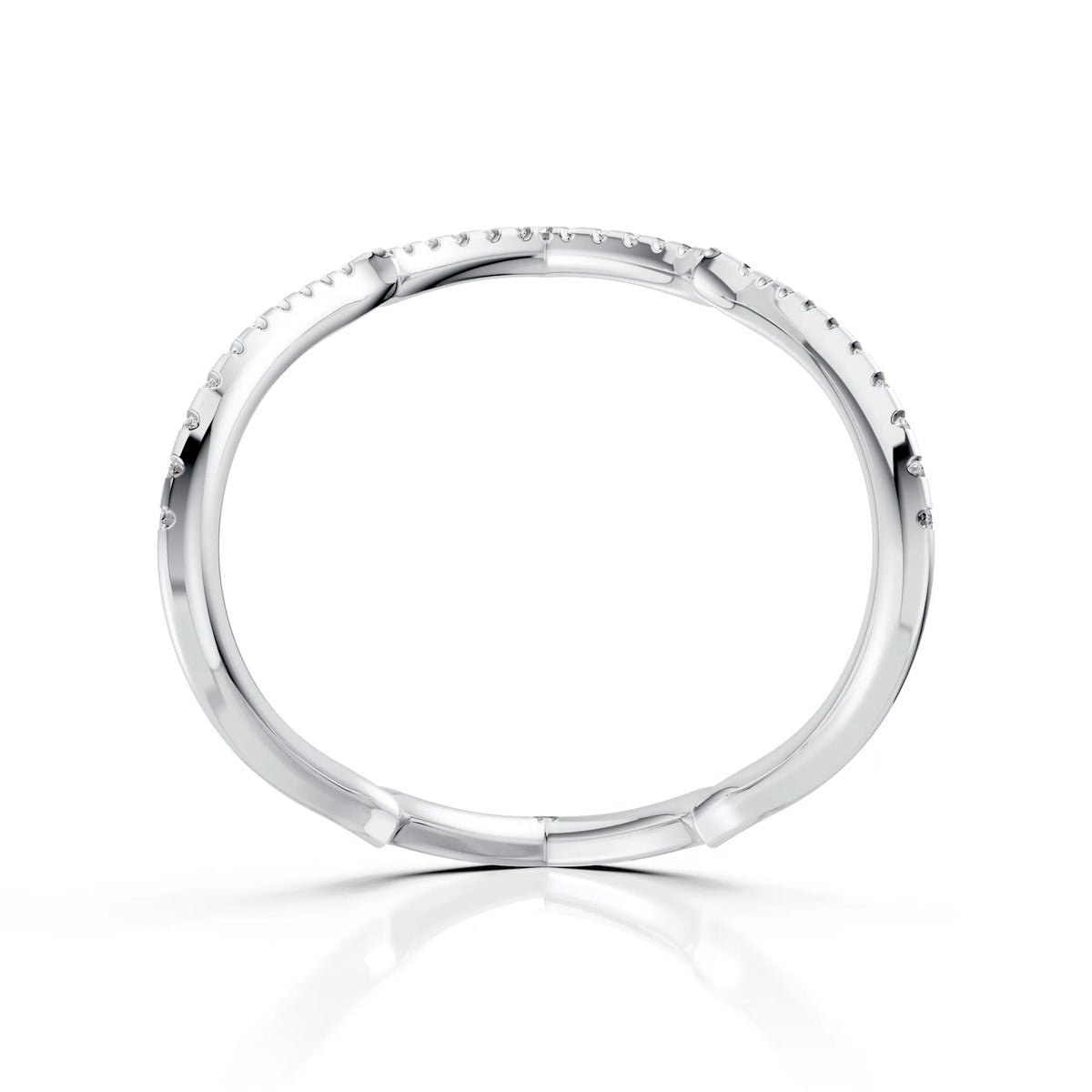Open Heart Diamond Ring