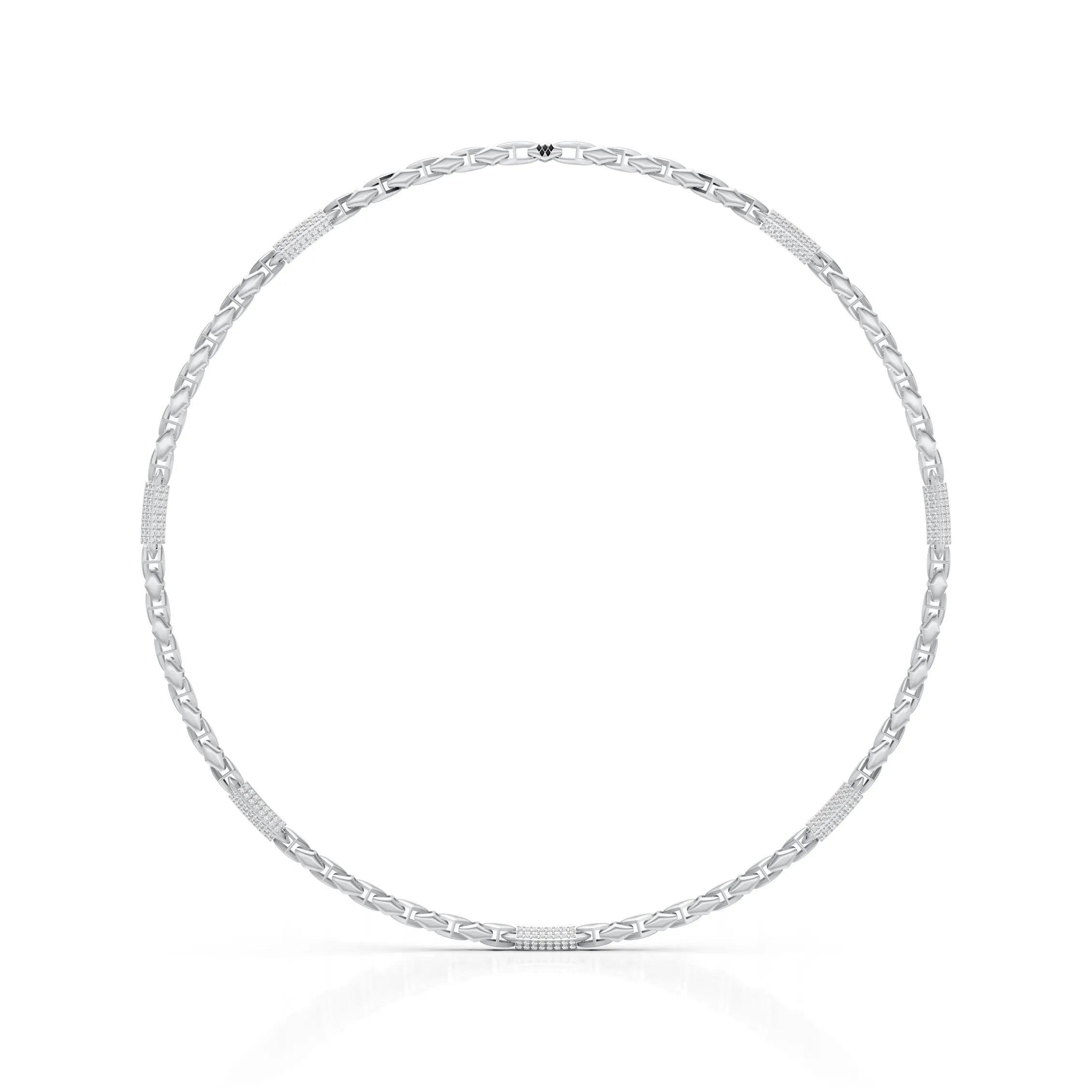 Diamond Station Chevron Link Chain