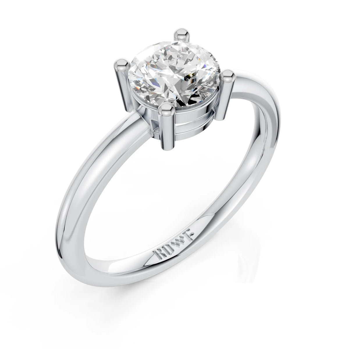 Luxury Round Diamond Solitaire Ring