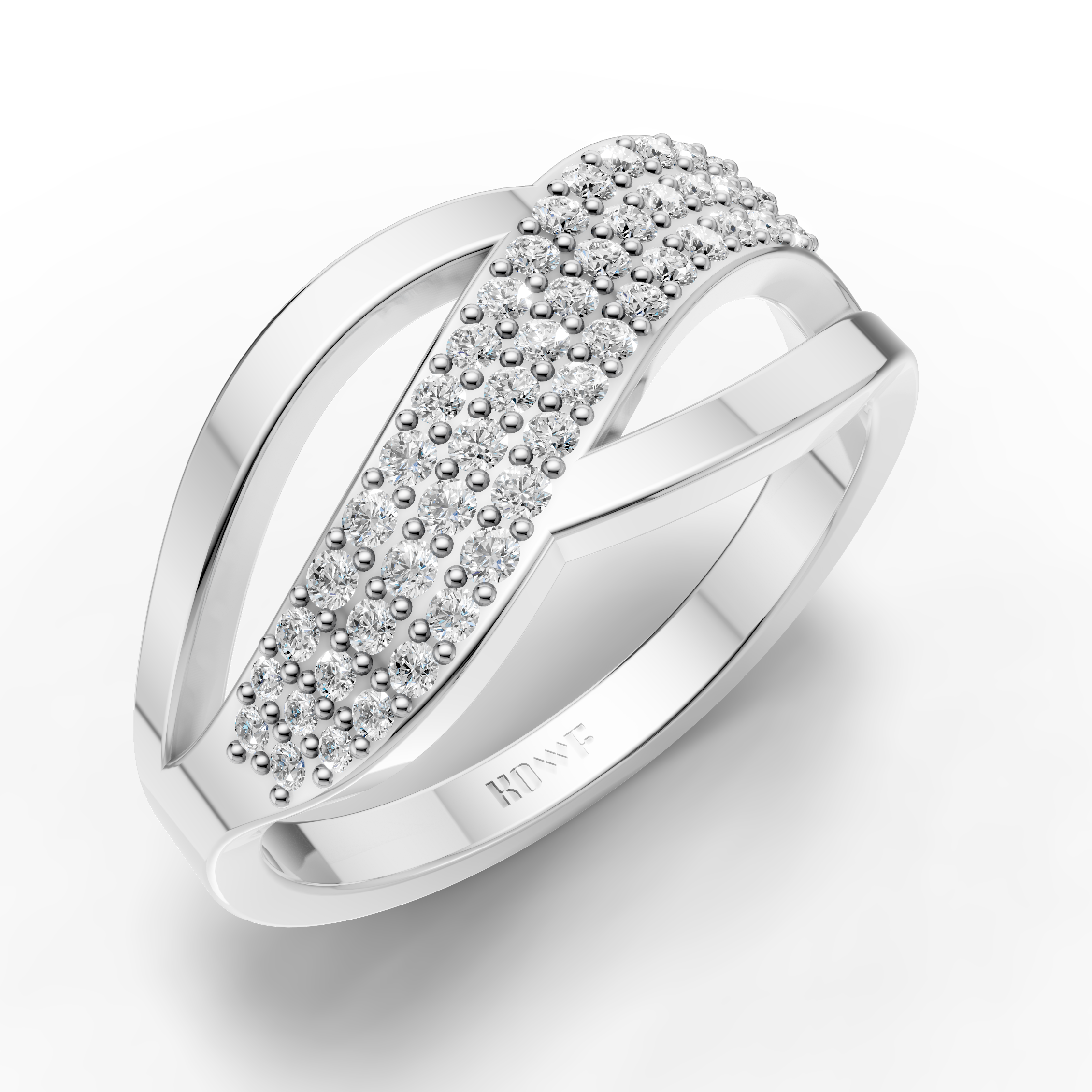 Crossover Diamond Ring