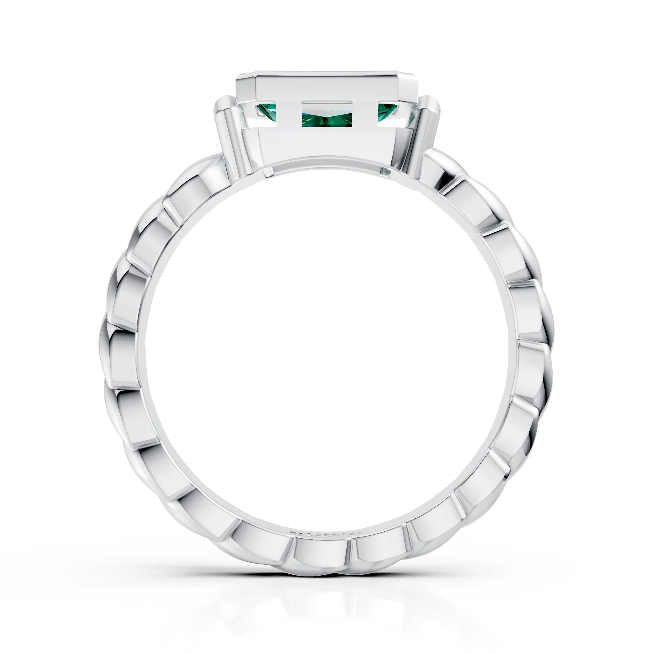 Designer Emerald Solitaire Ring