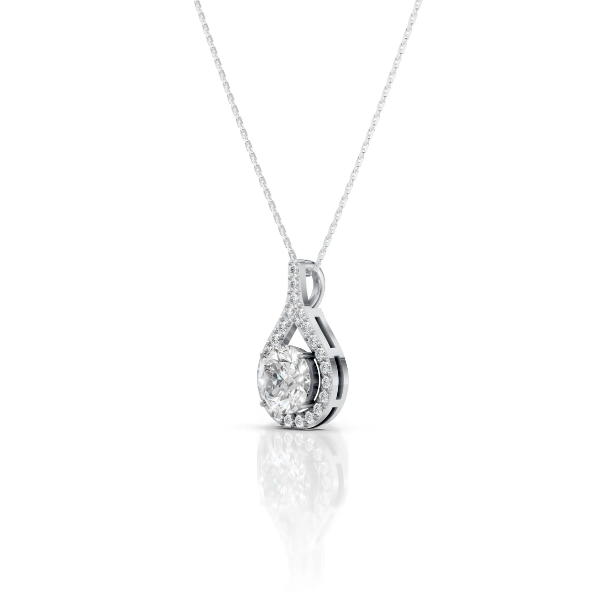 Solitaire Drop Spark Pendant