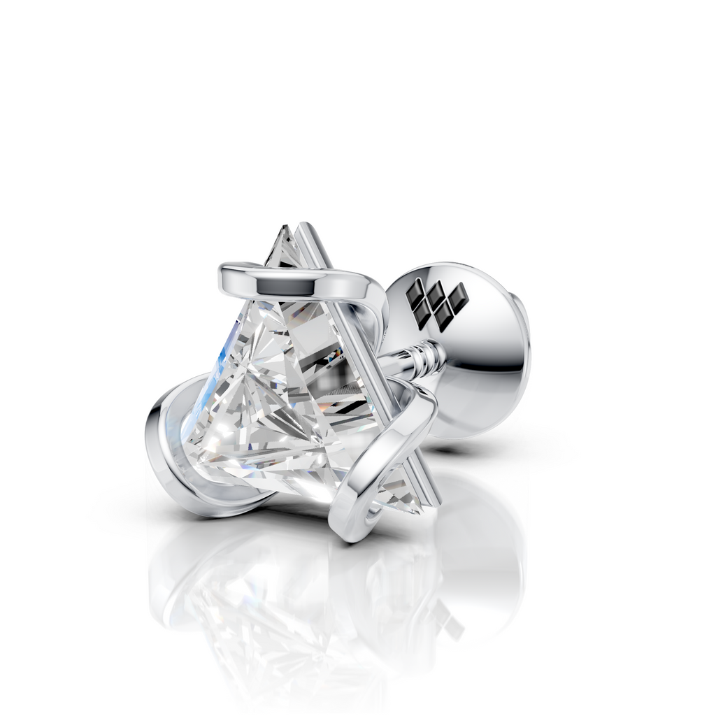 Triangle Cut Wrapped Stud