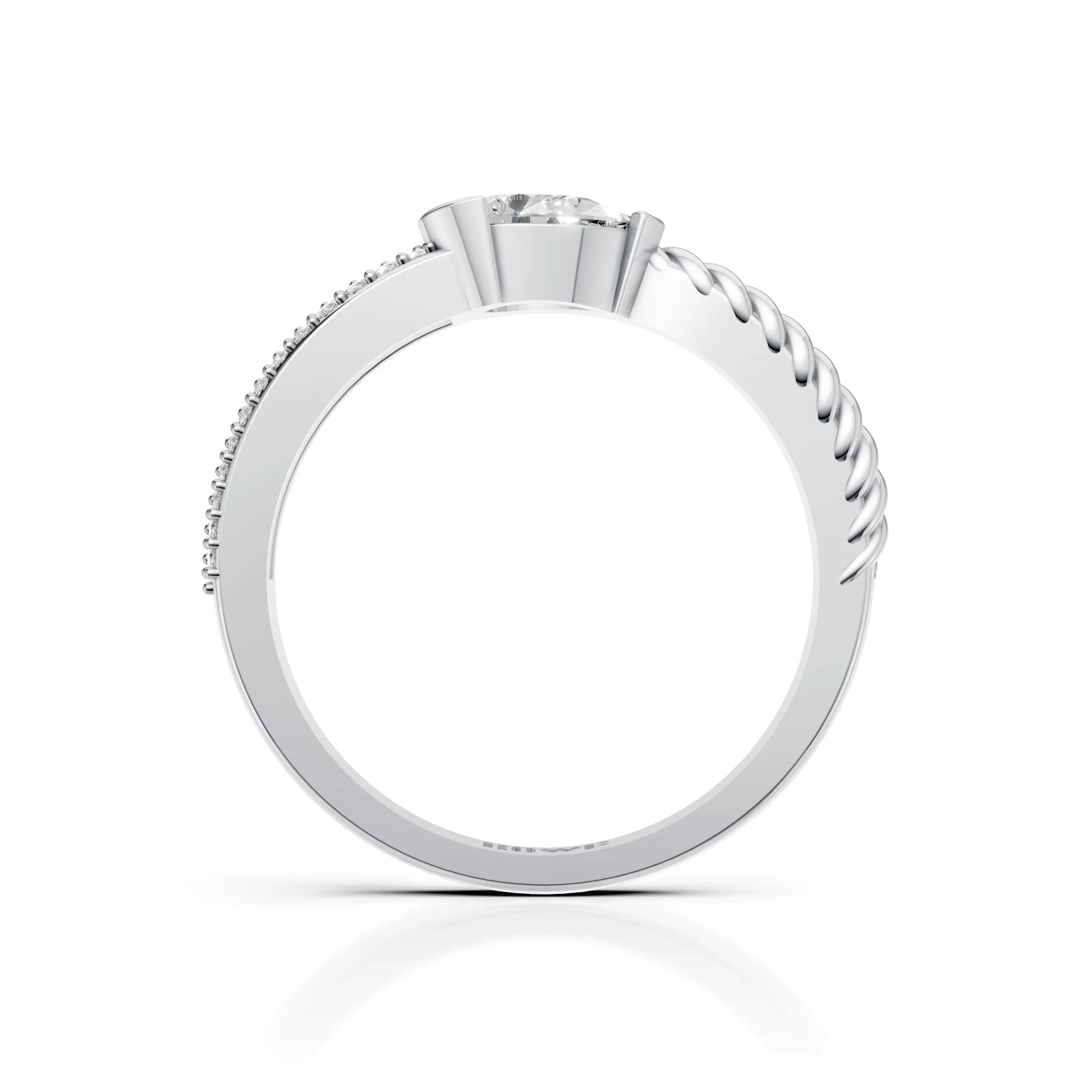 Twisted Solitaire Ring