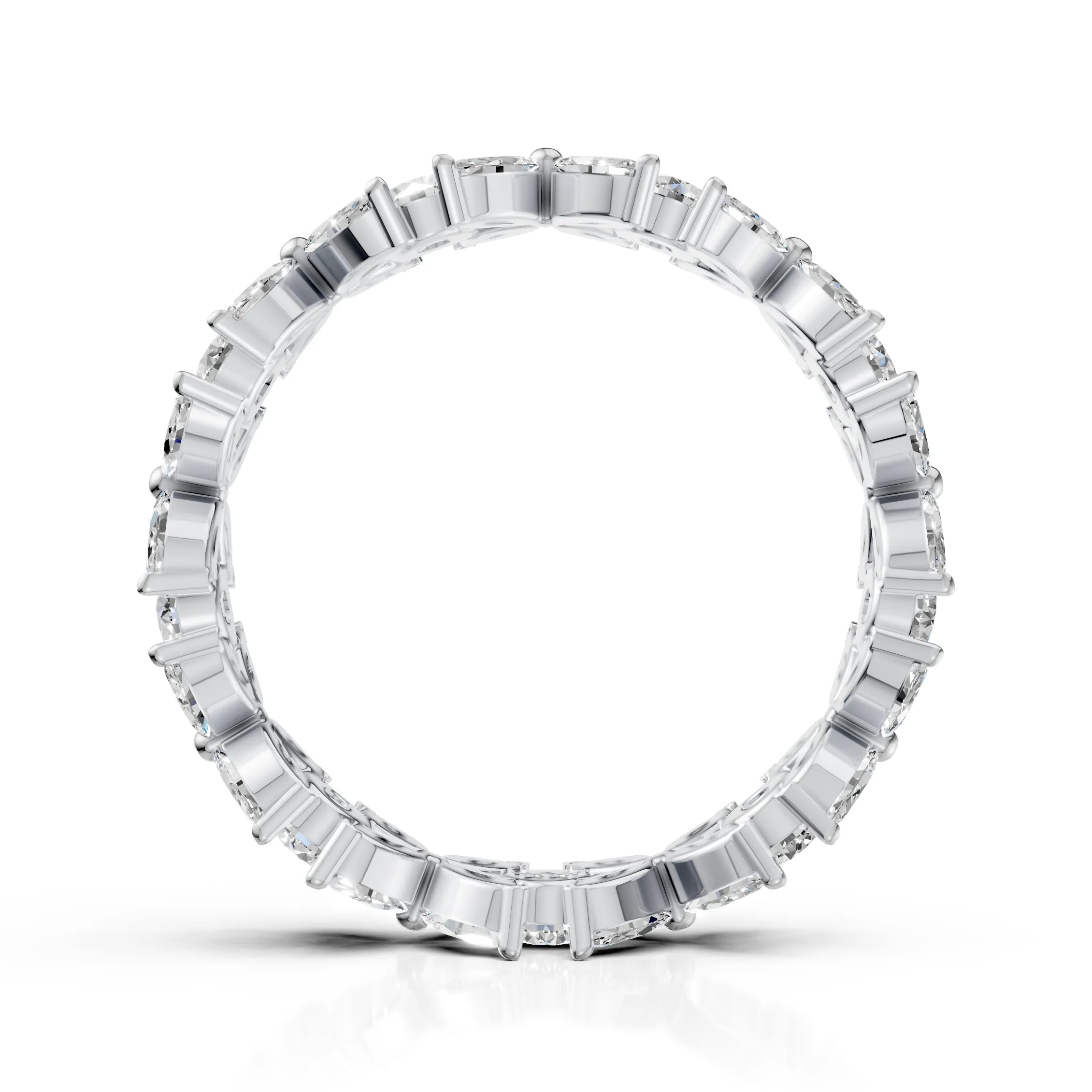 Floral Marquise & Round Diamond Eternity Band