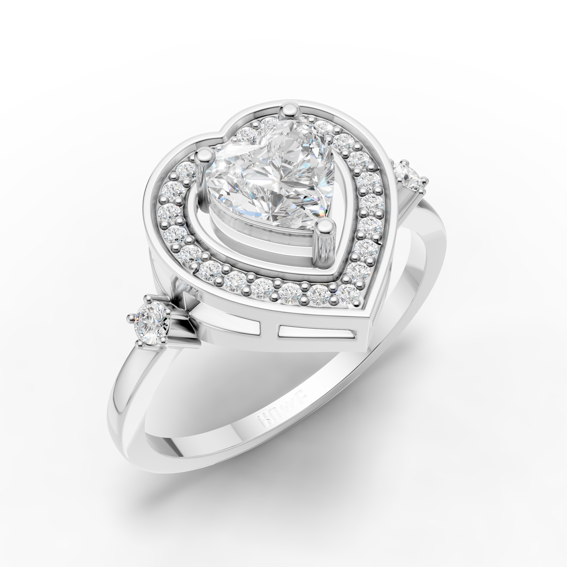 Heart Solitaire Ring