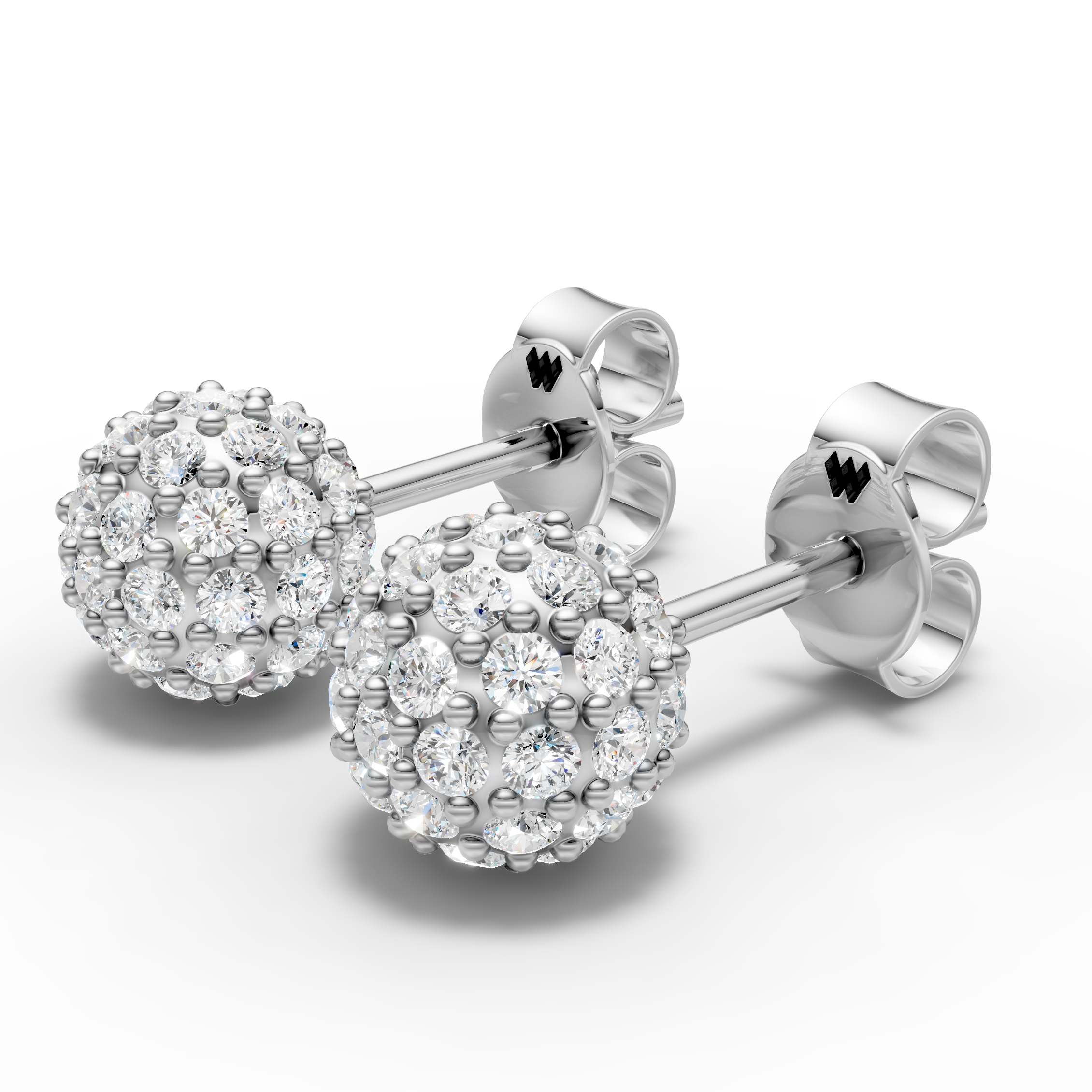 Round Cluster Ball Earring (1 Pair)