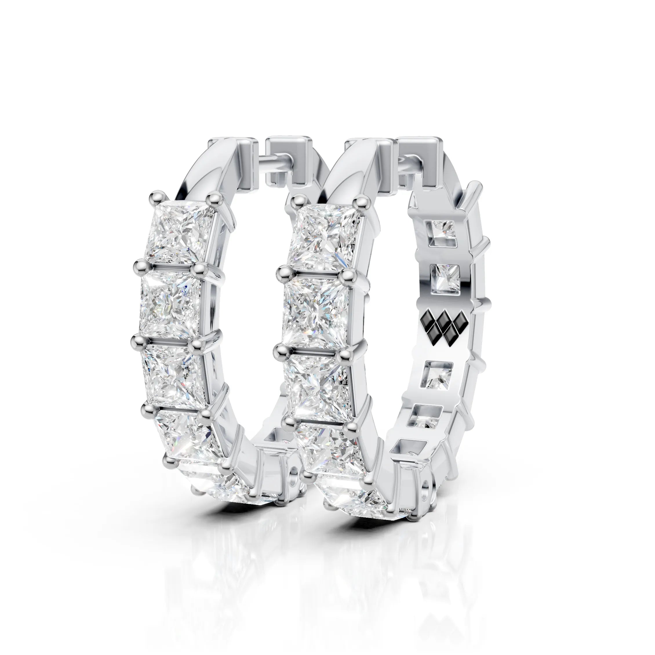 Princess Row Earrings (1 Pair)