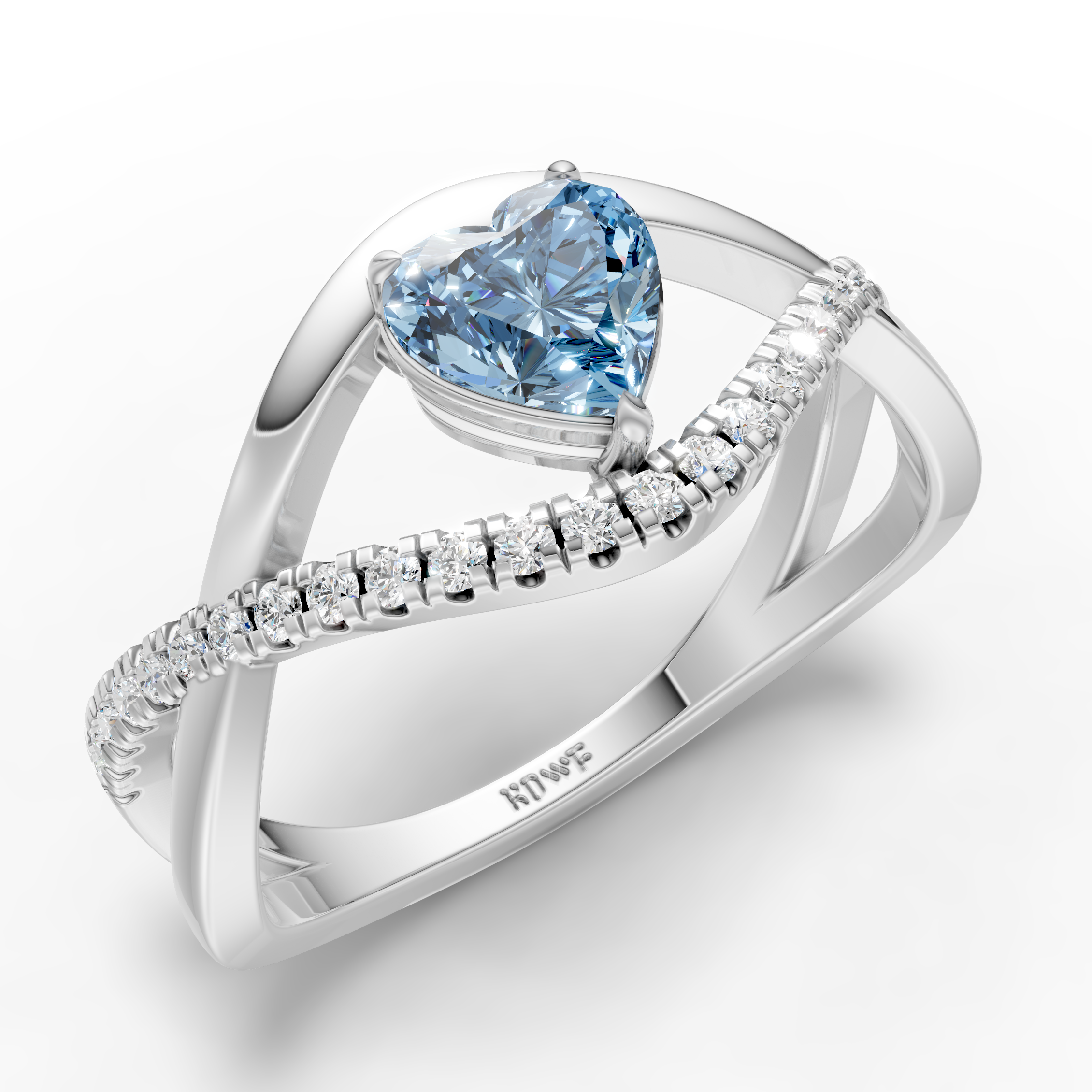 Blue Heart Ring