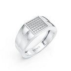 Men’s Square Diamond Signet Ring