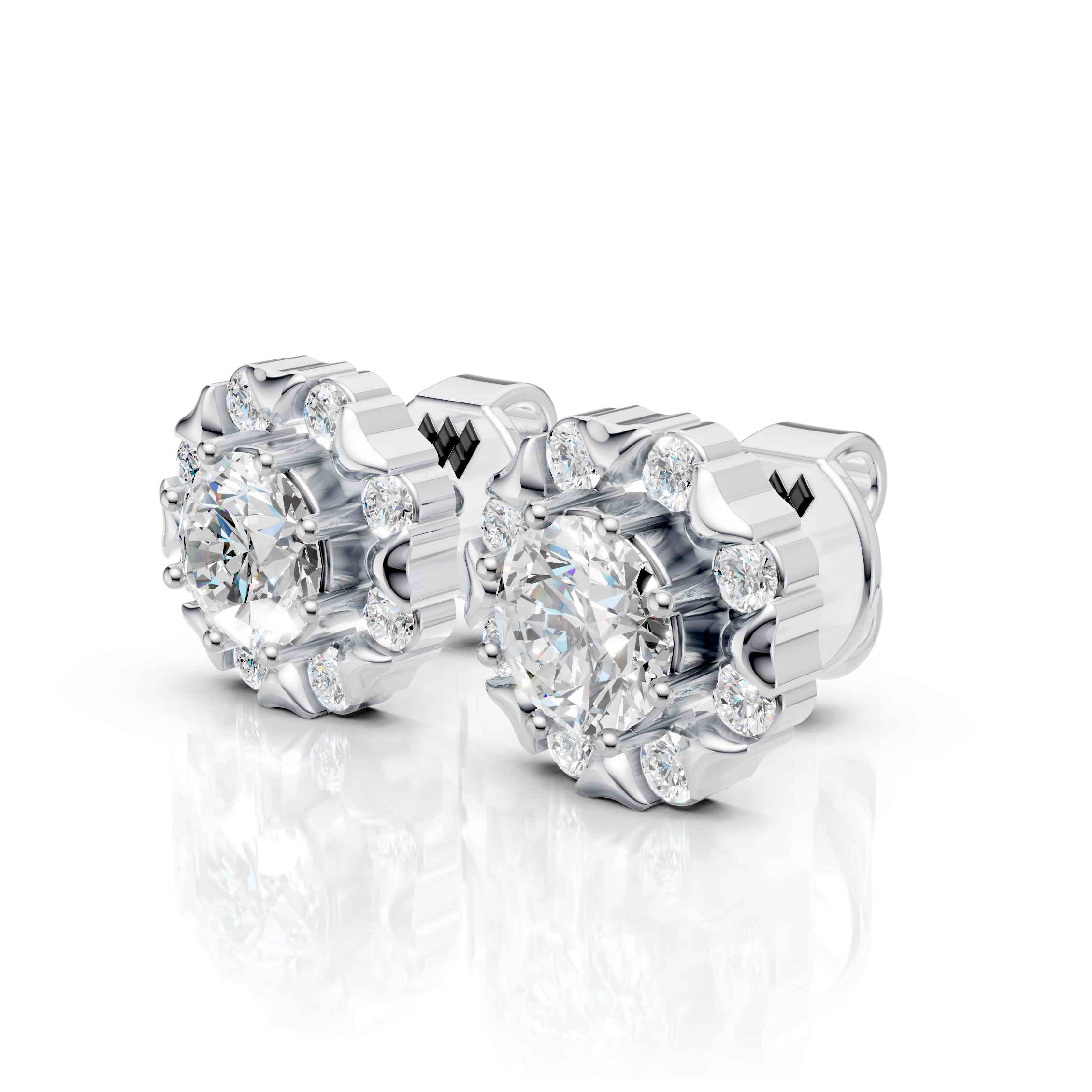 Snow Blossom Diamond Earrings (1 Pair)