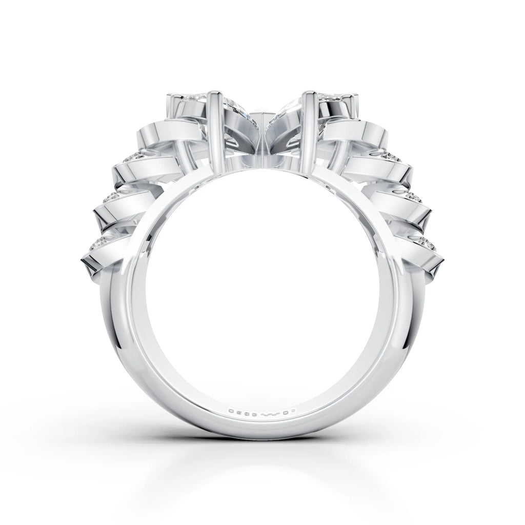 Royal Butterfly Marquise Halo Ring