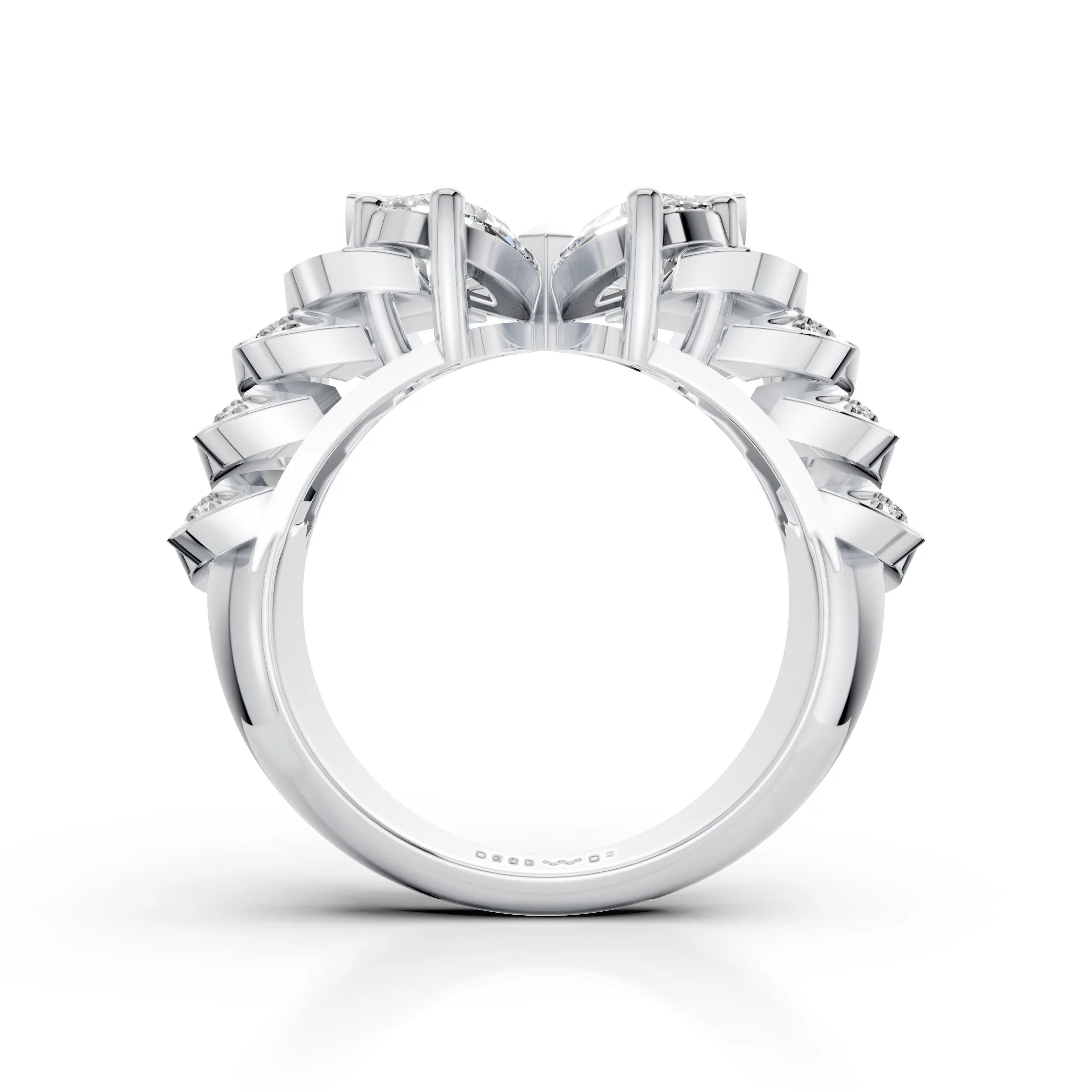 Royal Butterfly Marquise Halo Ring