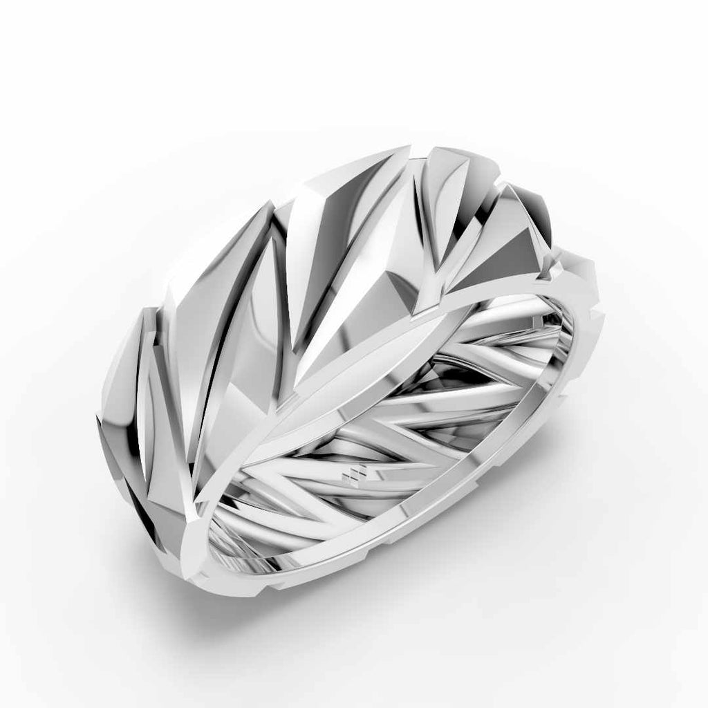 Bold Textured Band Ring