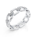 Luxury Diamond Link Chain Ring