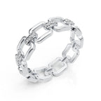Luxury Diamond Link Chain Ring