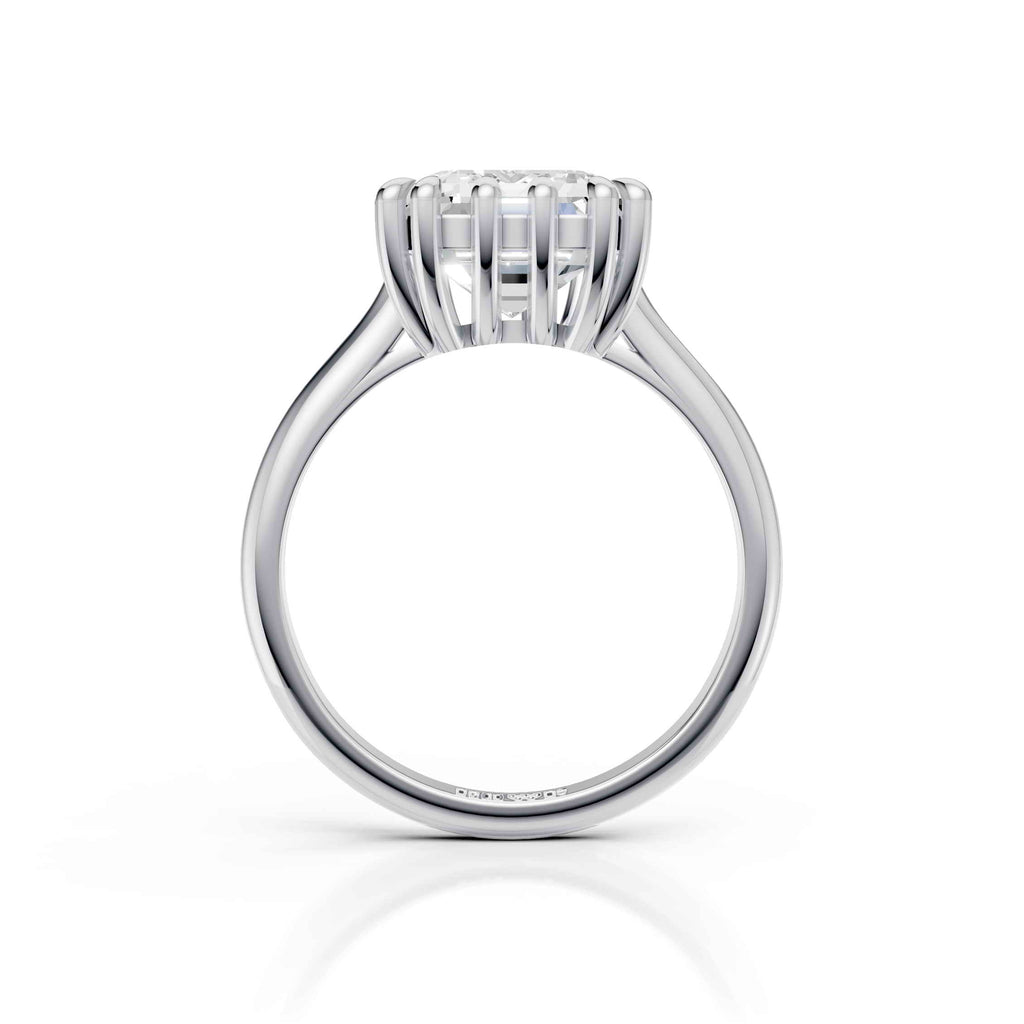 Luxury Emerald Cut Solitaire Diamond Ring