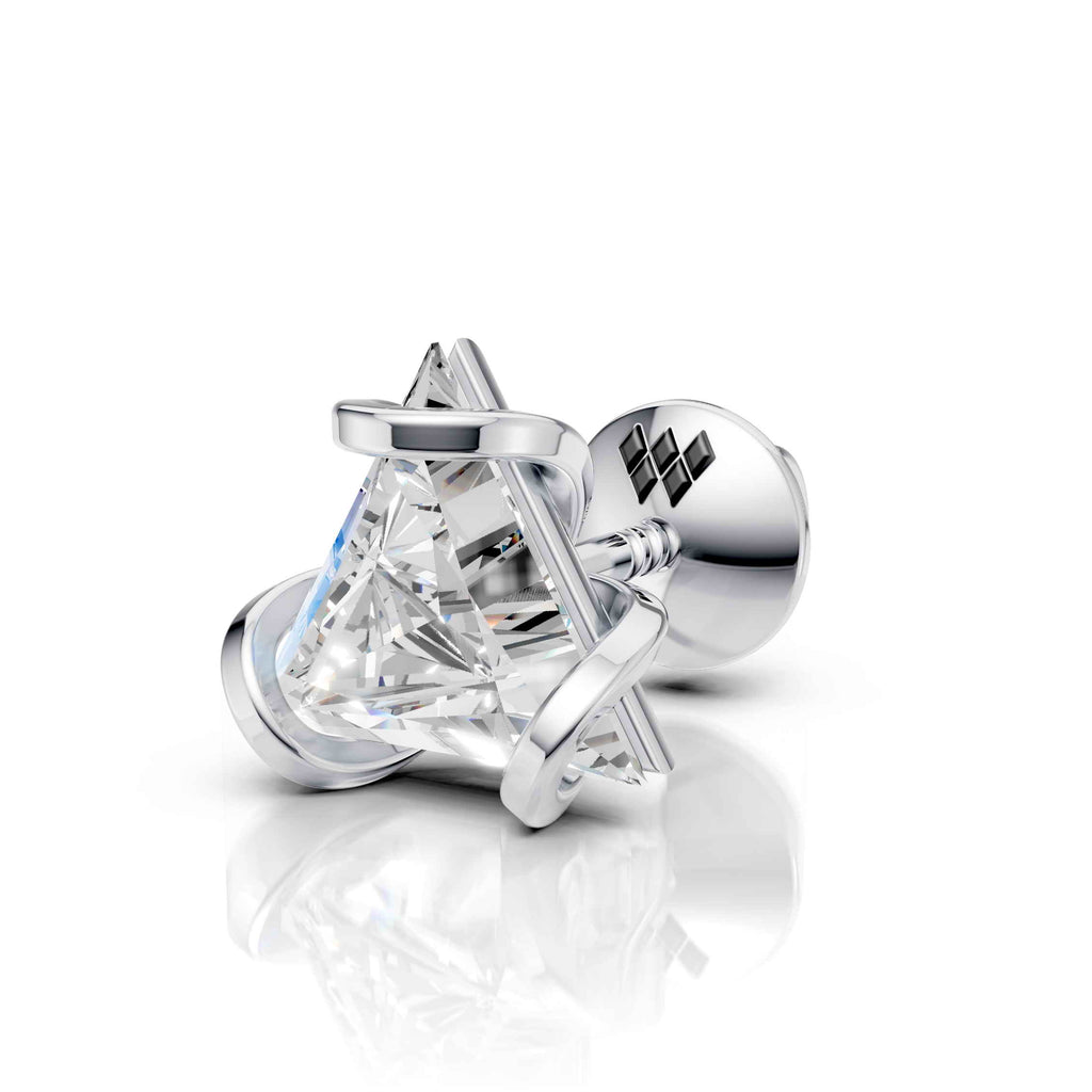 1 CT Triangle Cut Wrapped Stud (1 PC)