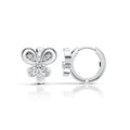 Diamond Butterfly Huggie Hoop Earrings