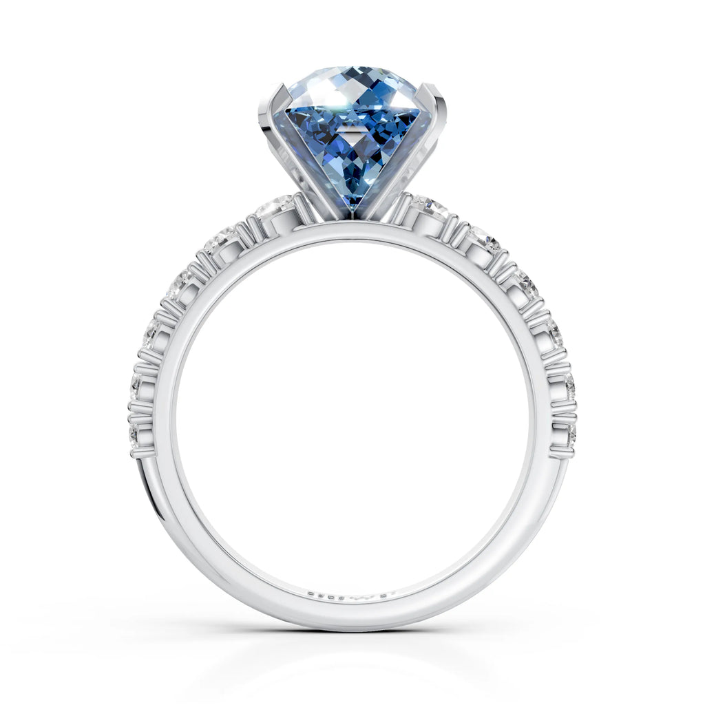 Oval Blue Sapphire Ring with
