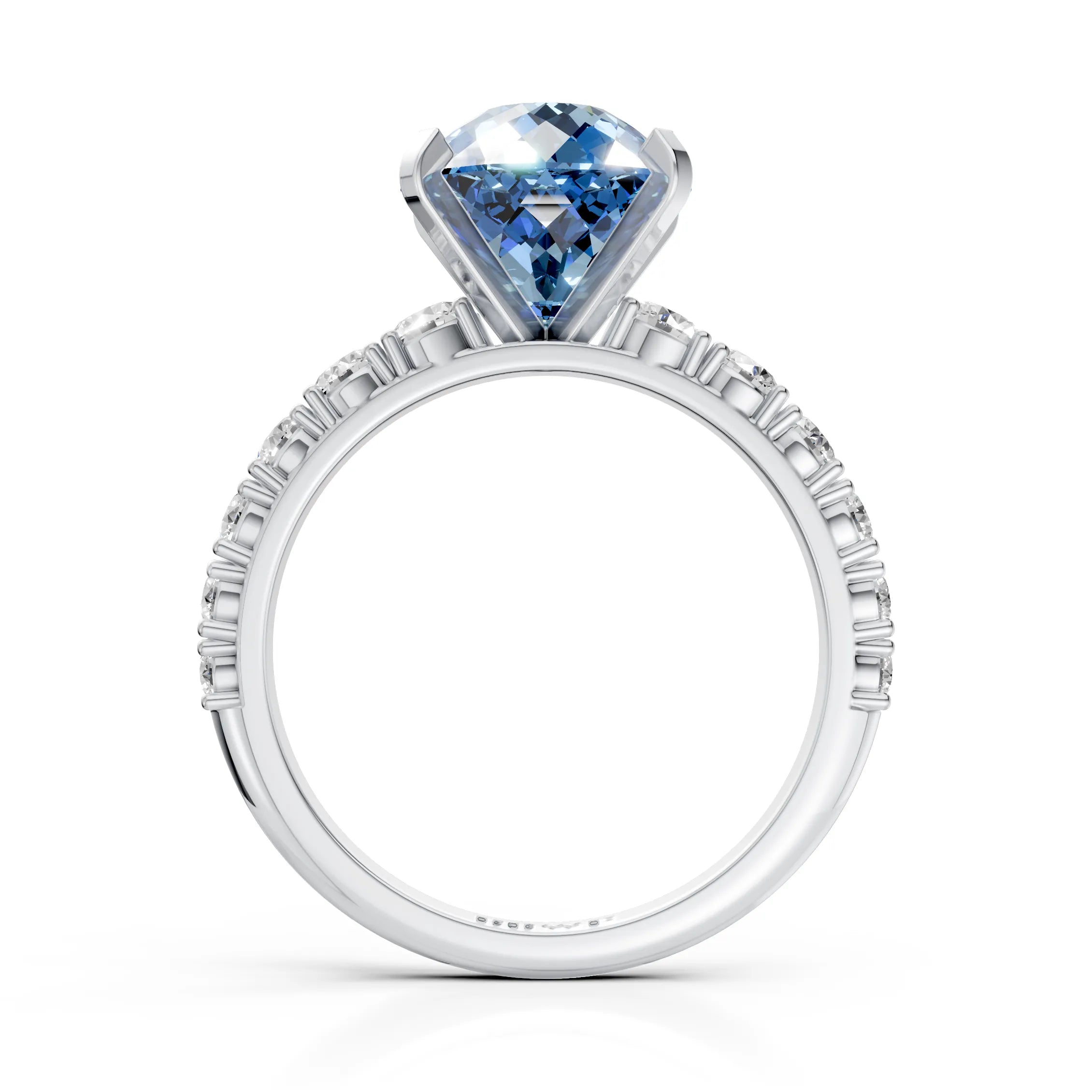 Oval Blue Sapphire Ring with