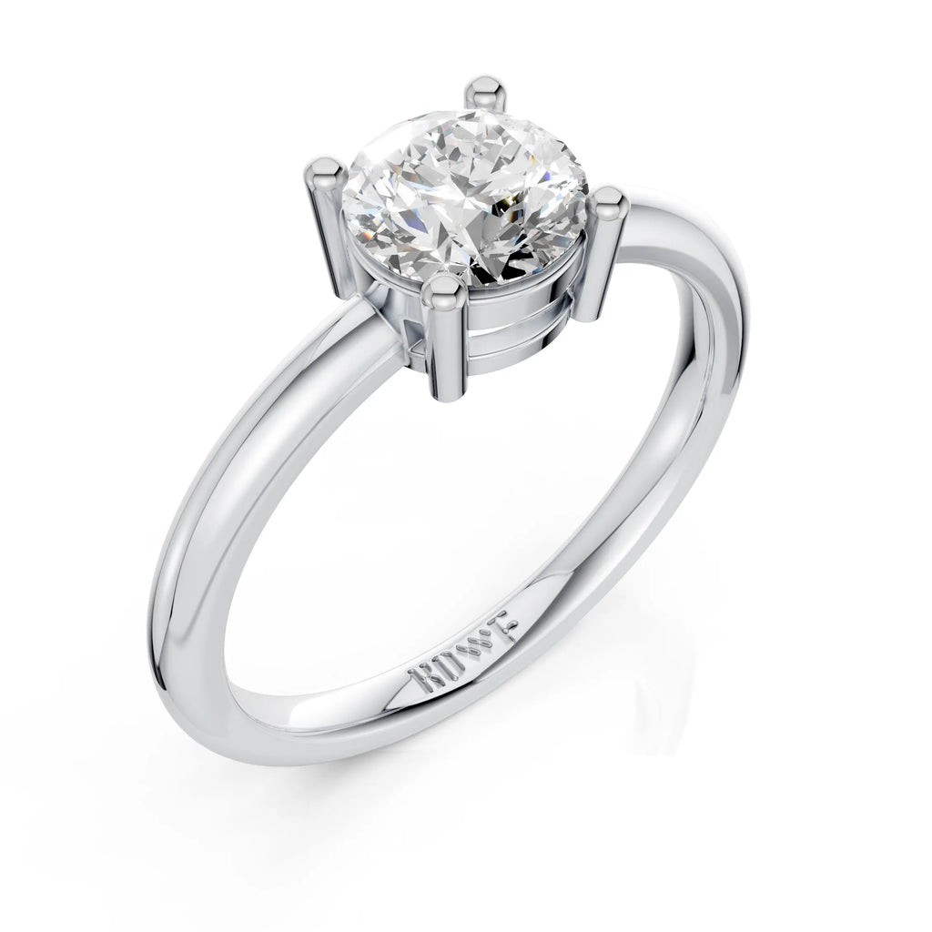 Luxury Round Diamond Solitaire Ring