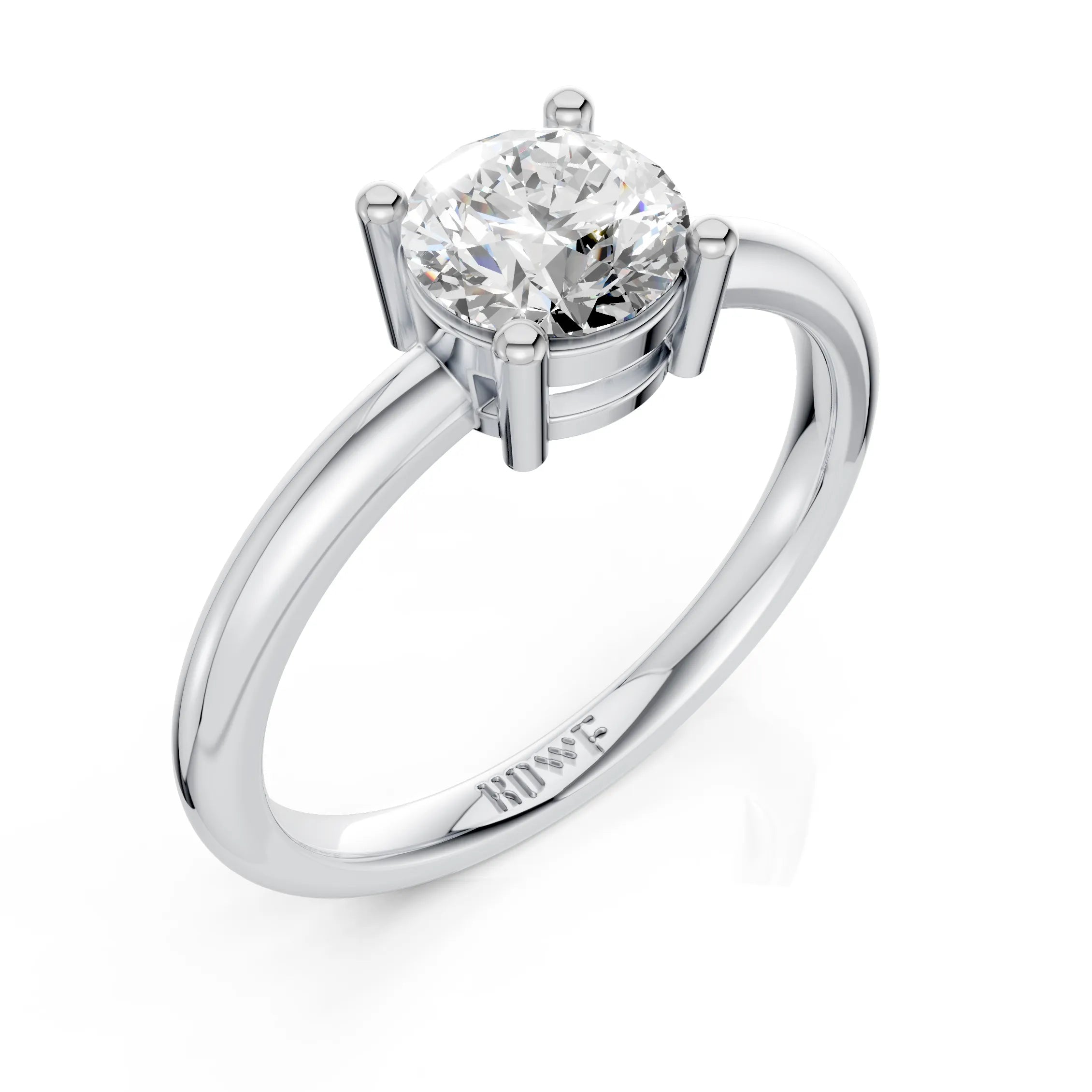 Luxury Round Diamond Solitaire Ring