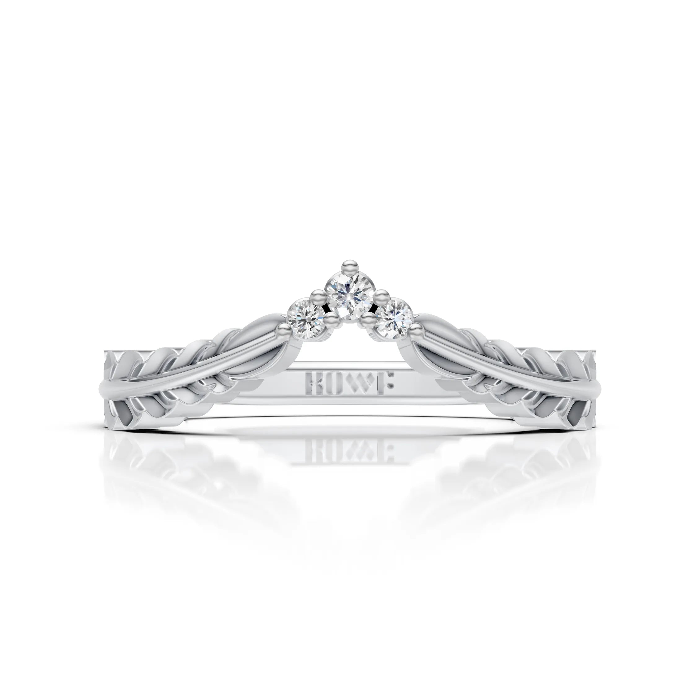 Diamond Laurel Leaf Ring