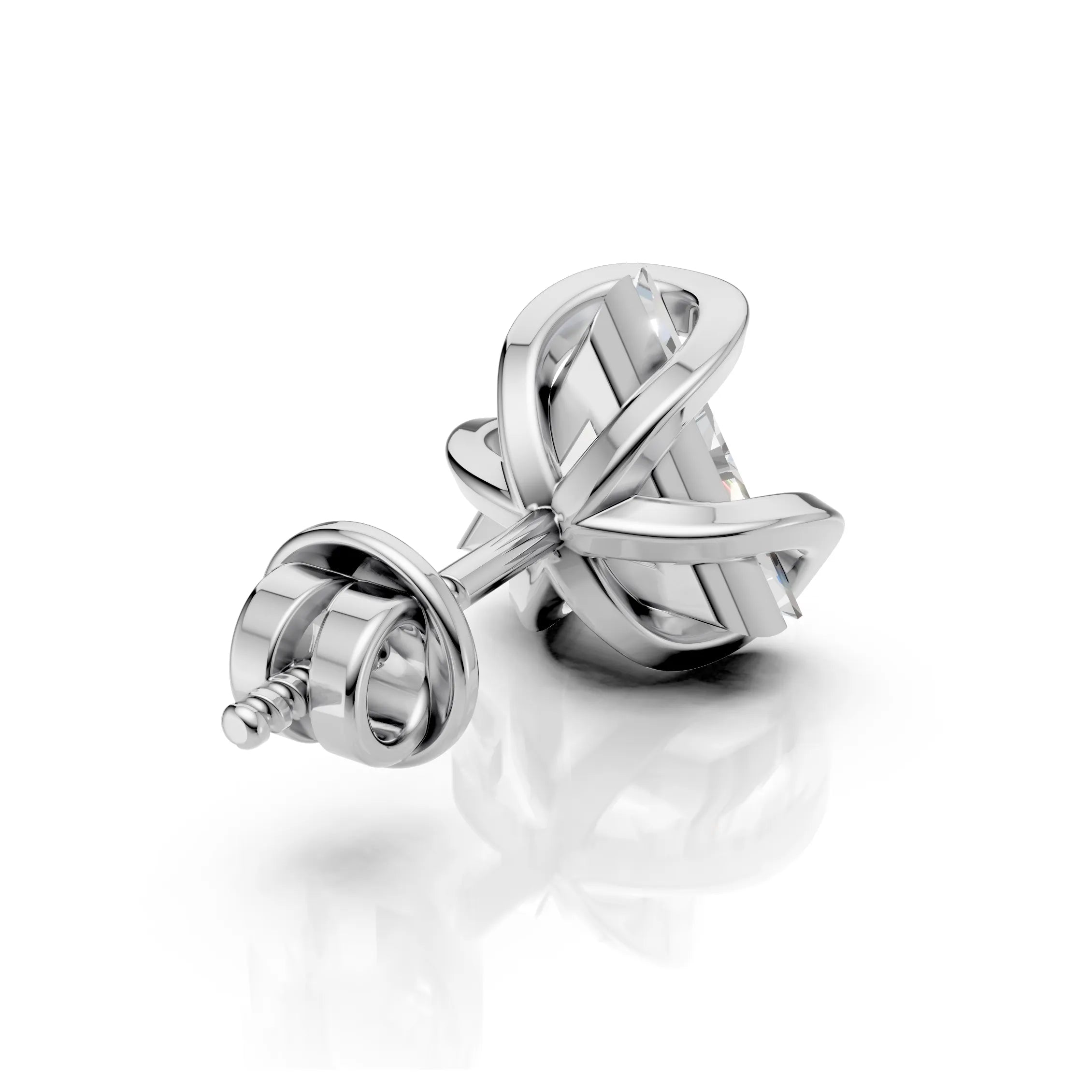 0.50 CT Triangle Cut Wrapped Stud (1 PC)