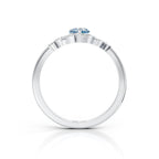 Blue Heart Leaf Ring