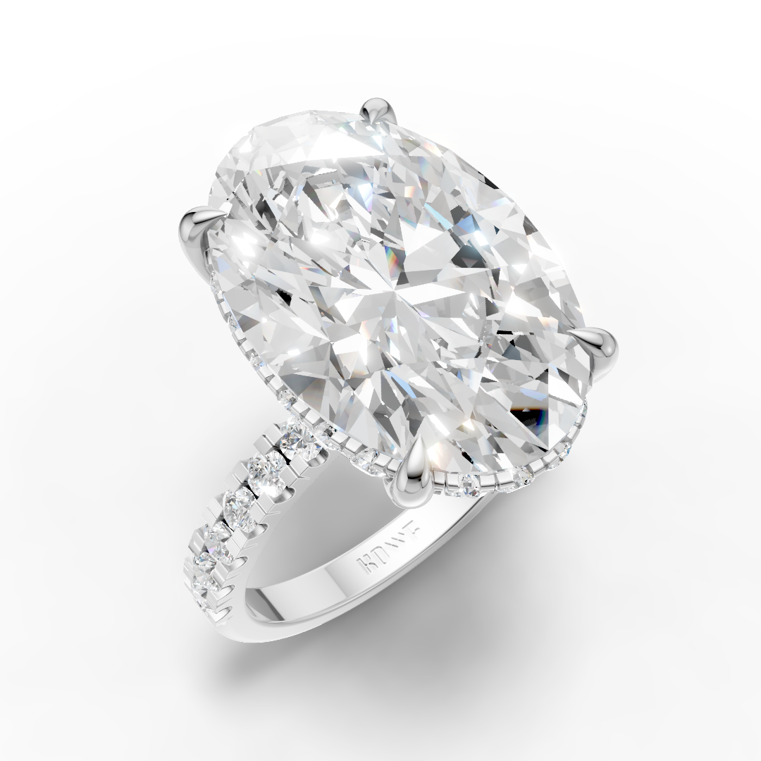 7 CT Oval Cut  Engagement Ring