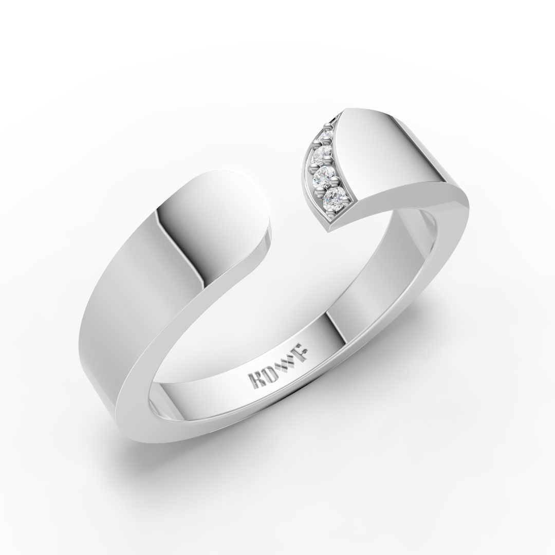 925 Sterling Silver Moissanite Diamond Ring