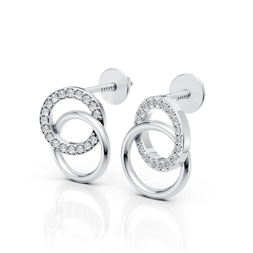 Interlocking Circle Drop Earrings (1 Pair)