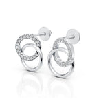 Interlocking Circle Drop Earrings (1 Pair)