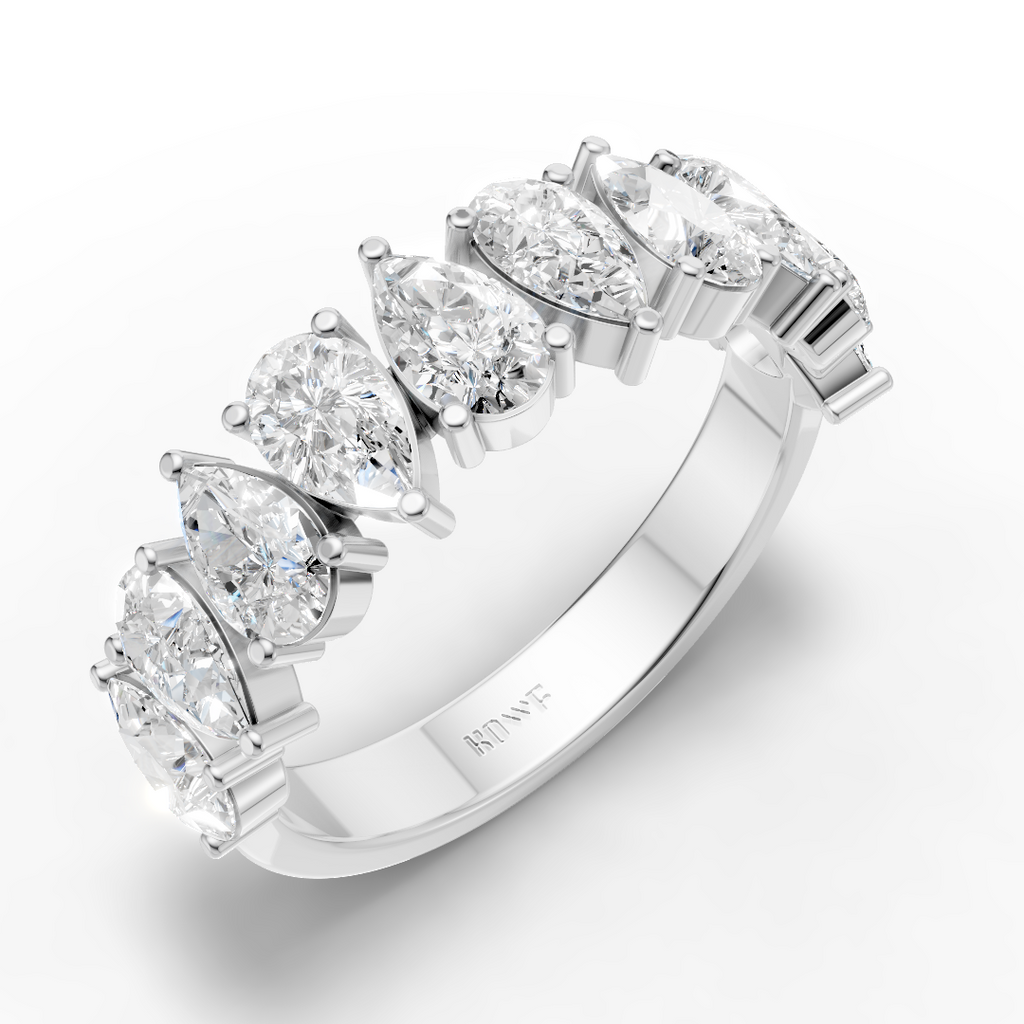 Pear-Cut Eternity Band Ring