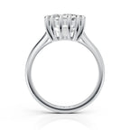 Crown Setting Emerald Solitaire Ring