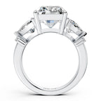 Emerald Three Stone Diamond Ring