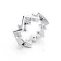 Princess Cut Diamond Geometric Eternity Ring