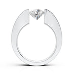 Modern Floating Diamond Solitaire Ring